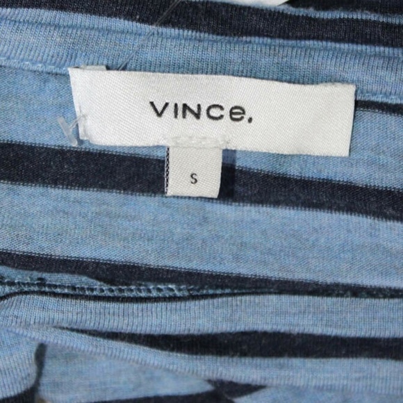 VINCE STRIPED VISCOSE LONG SLEEVE TOP SMALL NWOT - Picture 7 of 7